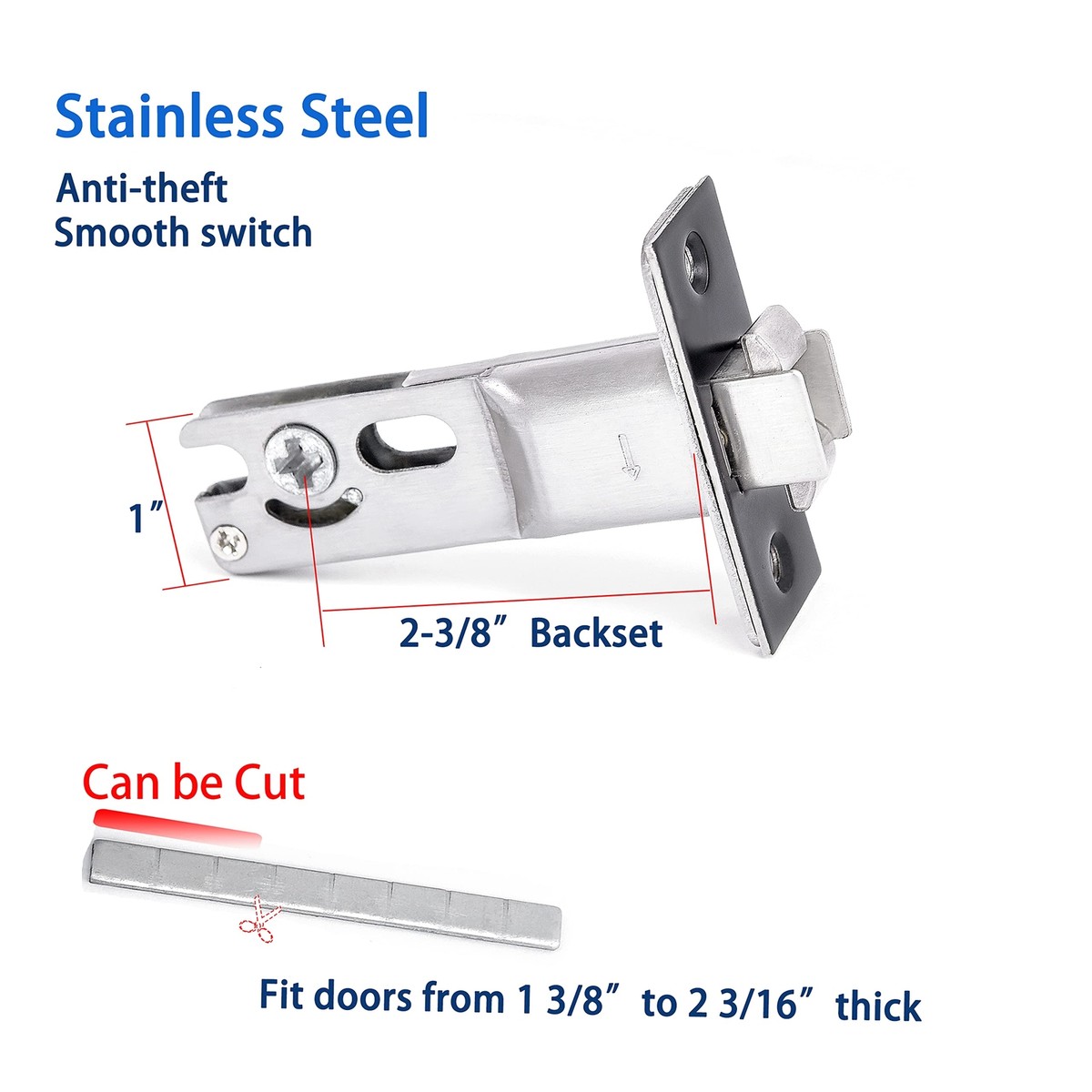 Dontay 2-Pack Round Pocket Door Lock & Pull - Privacy Latch, Color Coded, 2-3/8" Backset - View #12