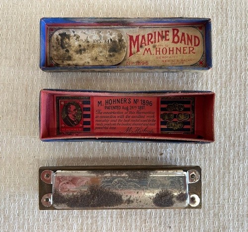 Vintage M. Hohner "Marine Band" No. 1896 Patented August 24, 1897