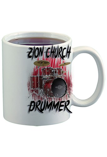 Airbrush Painted Drum Set Music Hoodie Shirt Hat Backpack Tag Mug Coaster - Picture 6 of 12