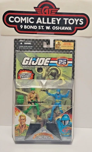 2007 Hasbro 25th Anniversary GI Joe Duke & Cobra Commander comic book 2-pack MOC