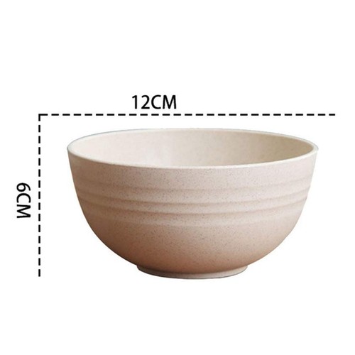 5 PCS 12cm Cereal Bowls Wheat Straw Unbreakable Reusable Bowlad Bowl Soup3809 - Picture 10 of 10