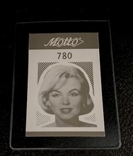 Marilyn Monroe 1987 Motto Trivia Game Trading Card 780 Actress Movie Star Pretty
