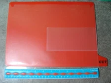 25 Smead 61950 Poly End Tab Out-Guides 9x13.25 Letter Red Two-Pocket File Folder