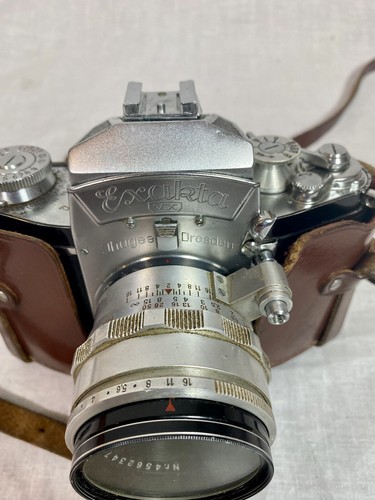 Working Exakta Ihagee Dresden VX Vintage Camera 35mm Rare Zeiss Jena 58mm B F:2 - Picture 2 of 12
