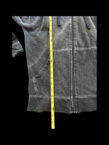 James Perse Vintage French Terry Zip Up Hoodie Sz 1 Small Charcoal Black Faded - Picture 10 of 10