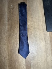 Express Men s Neck Tie Navy Blue Paisley