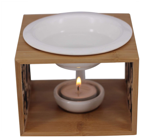 Ceramic Oil Burner Diffuser Floral Tea Light Holder For Aromatherapy Decoration - Picture 5 of 6