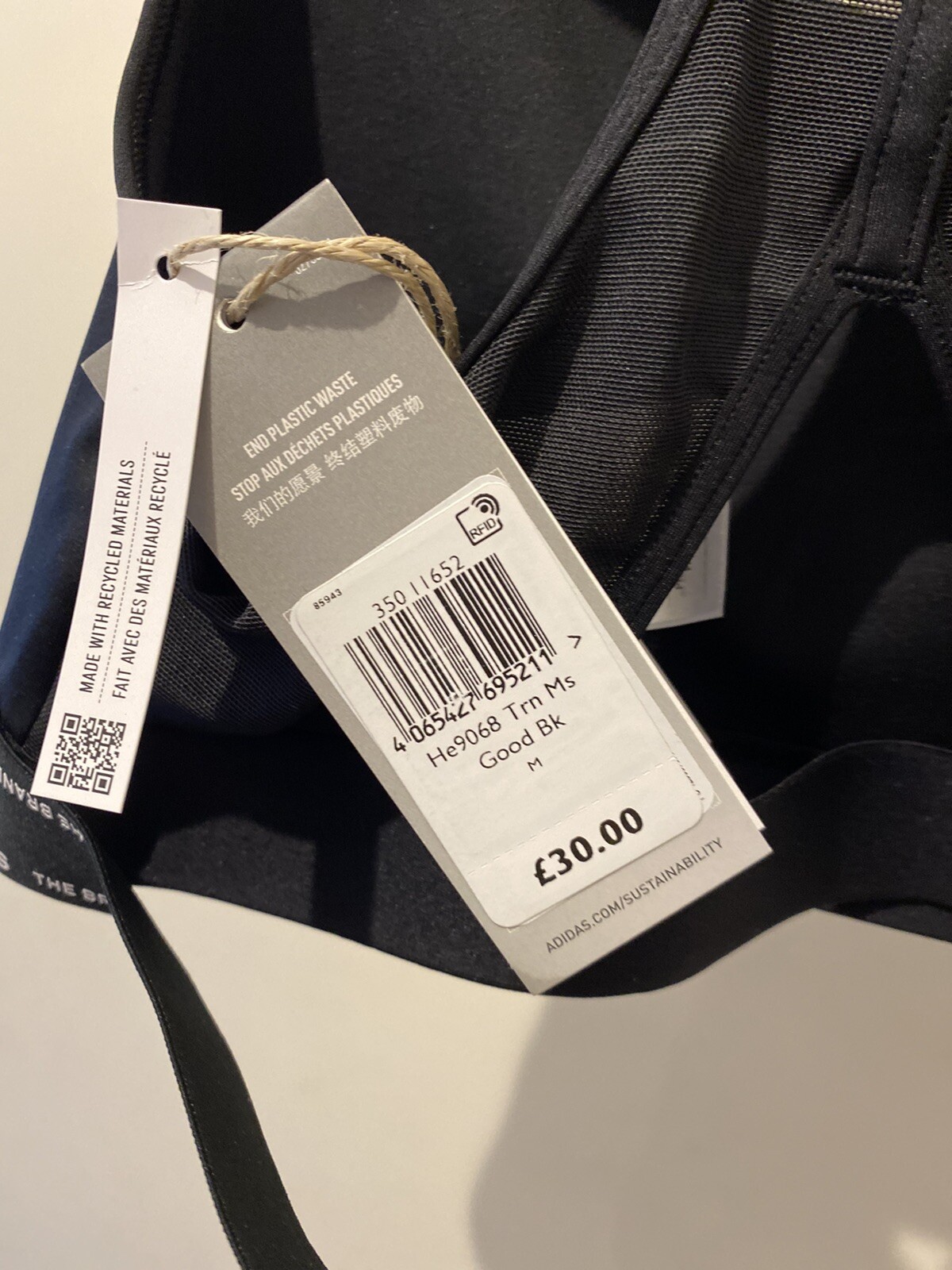 Adidas Sport Bra Womens Size M Black Girls Sports Bra Medium Support