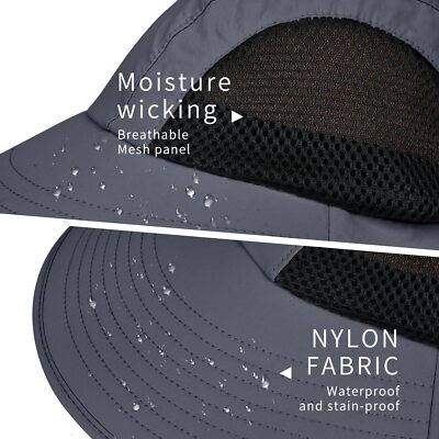 Sombrero De Pesca Para Hombres Y Mujeres, Sombrero De Ala Ancha Con Proteccion Solar Uv Para Exteriores Con Cubierta Para La Cara Y Solapa Para El Cuello Aespa Kaili Sencillez