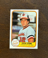 1981 Fleer # 170 STEVE STONE Baltimore Orioles Cy Young Winner
