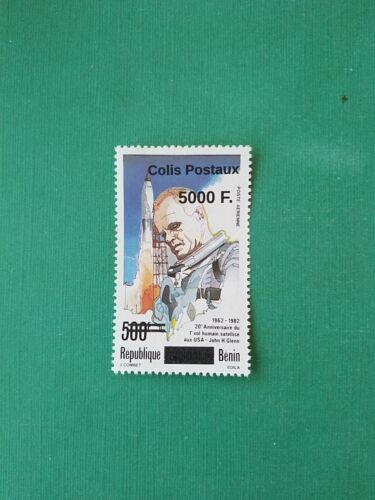 Bénin surchargé overprint 5000f sur 500f John Glenn Astronaute Colis Postaux  - Imagen 1 de 1