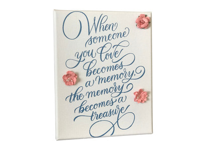 When Someone Becomes A Memory Canvas Sign - Handmade - In Memory Of