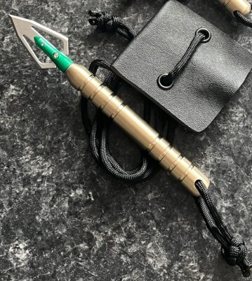 #ad Broadhead Spike With Kydex Sheath Boxcutter EDC Tool $48.00