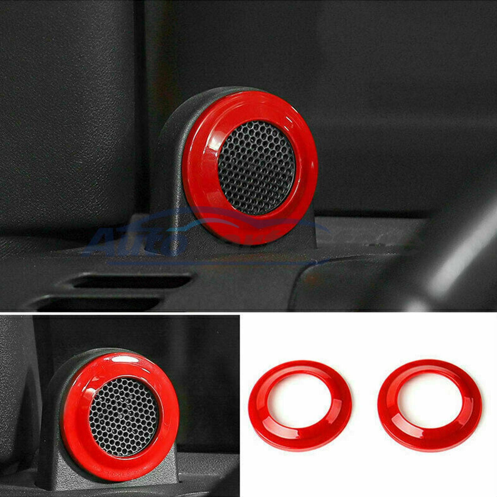 For Jeep Wrangler Jk 2008-2014 Car Interior A Pillar Speaker Horn Trim Red