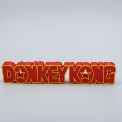 Donkey Kong 3D Printed Sign - Retro Gaming Wall Decor