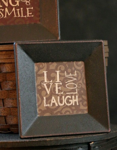 Primitive Decorative Wood Plates Live Laugh Love Faith Hope Love Sing Set/3 - Picture 3 of 5