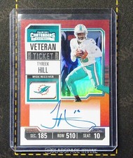 2023 CONTENDERS TYREEK HILL VETERAN TICKET AUTOGRAPH RED FOIL