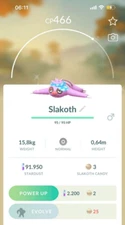 Shiny Slakoth wearing a visor 80kStardust -MlNl P T C - Read Description