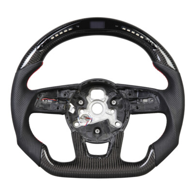 Carbon Fiber LED Sport Steering Wheel Fit Audi RS3 RS4 RS5 S3 S4 S5 2017-2020