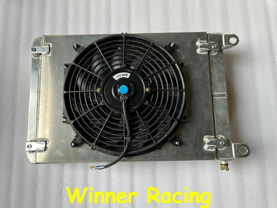 Radiador de aluminio + cubierta + ventilador para Lamborghini LM002 1986-1993 lado derecho Foto 2 de 4