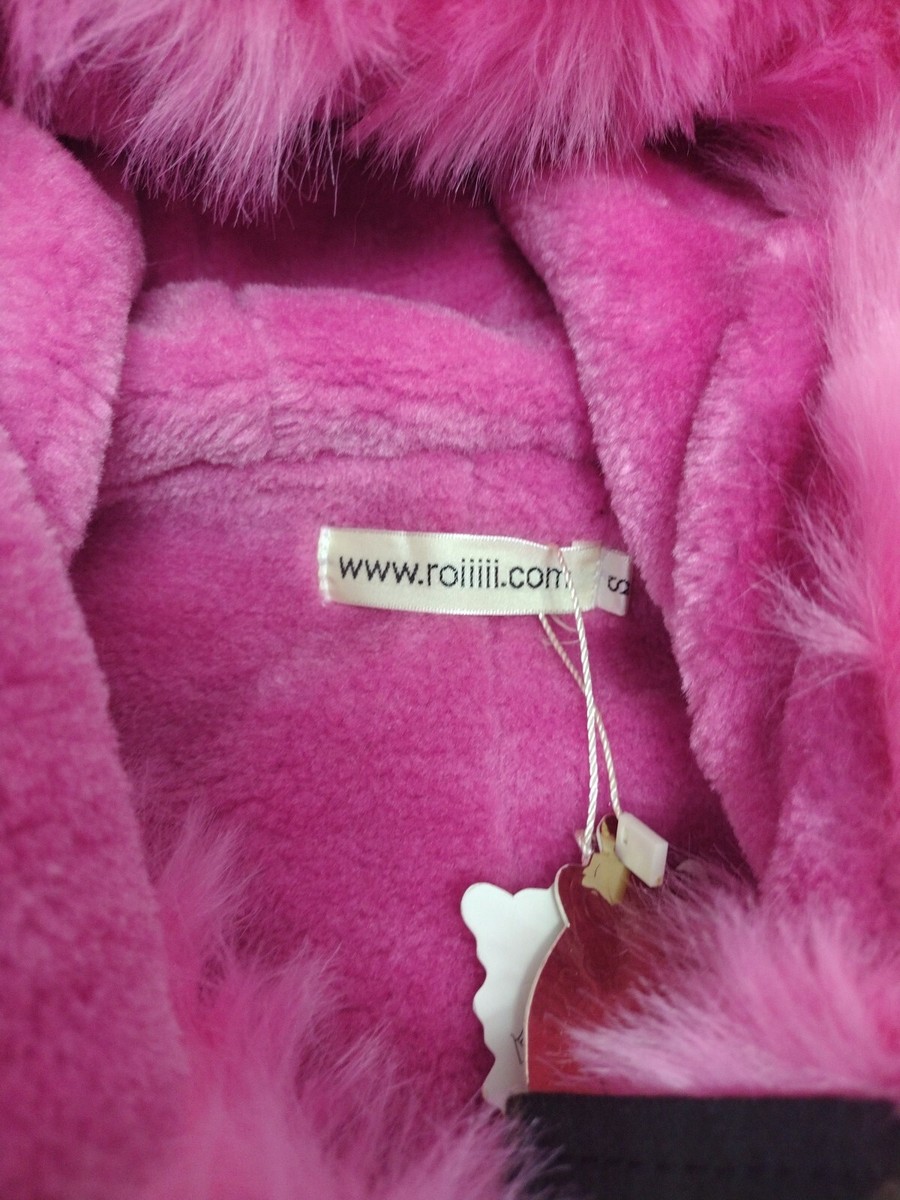 Pink Roiii Coat Roiii Camouflage Jacket With Pink Fur Hood
