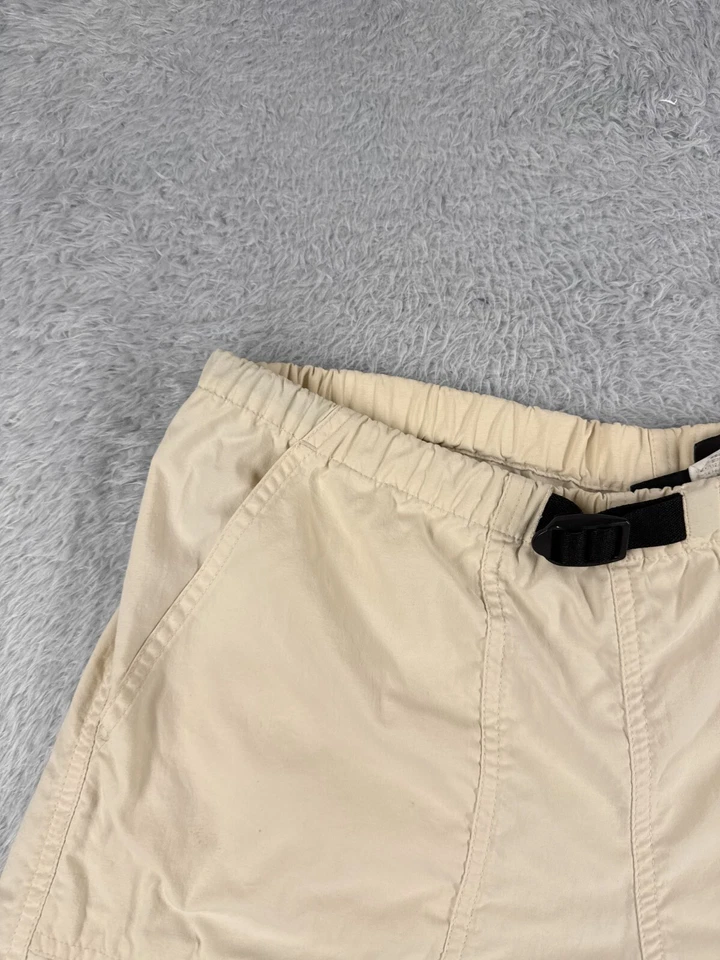 Pantalones Cortos Patagonia Mujer Pequeños Beige Marfil Cinturón Cintura Elástica Correr Gimnasio Correr Foto 4 de 4