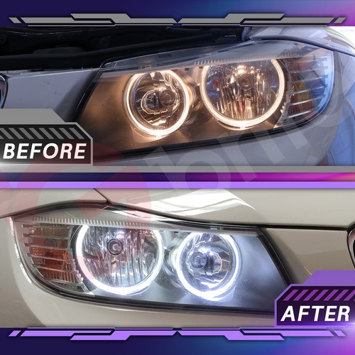 40W E90 E91 BMW ANGEL EYE MARKER BULBS FOR CARS WITH HALOGEN LCI White - A22 UK - Picture 3 of 8
