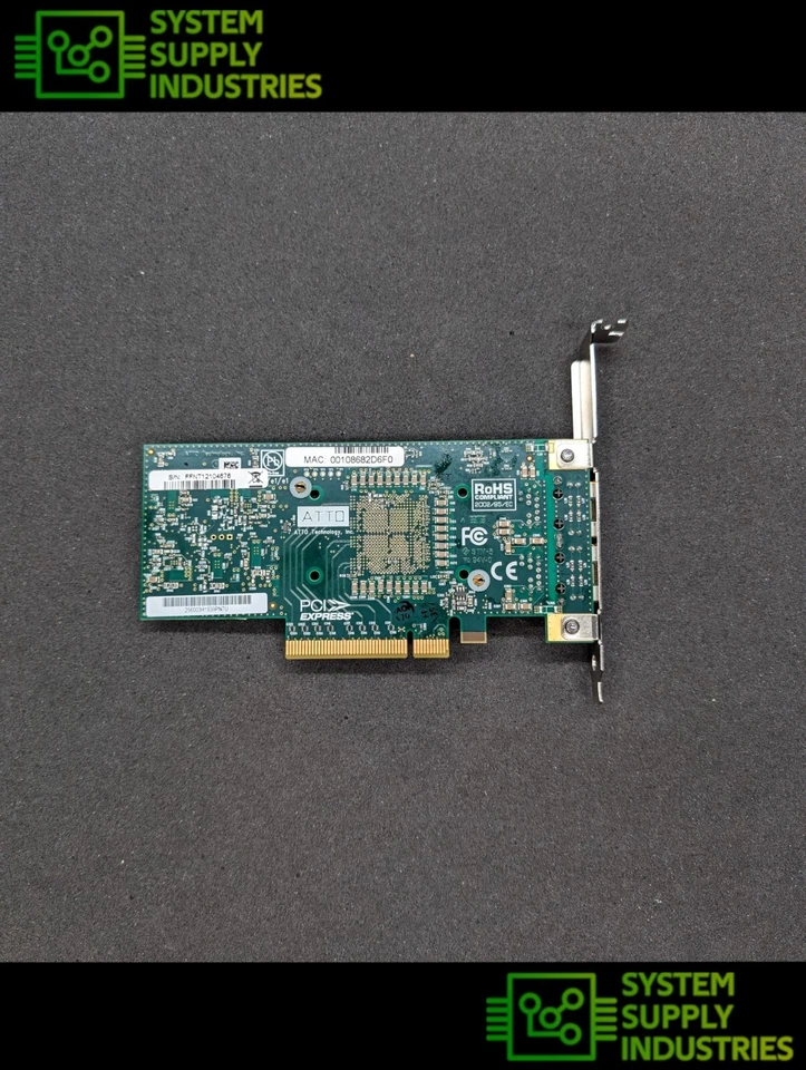 ATTO FastFrame NT11 Dual Channel 10GbE to x8 PCIe 2.0 Ethernet Adapter - Image 2 of 3