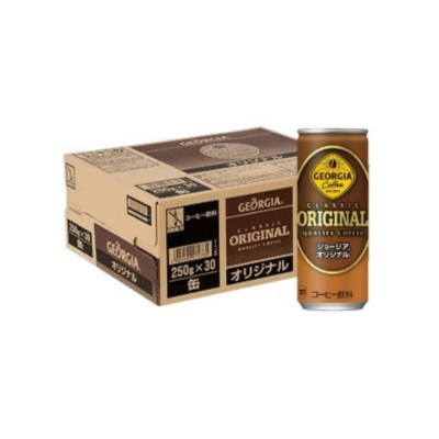 Georgia Original Coffee 250ml x 30 Cans Coca Cola Brown Drinks
