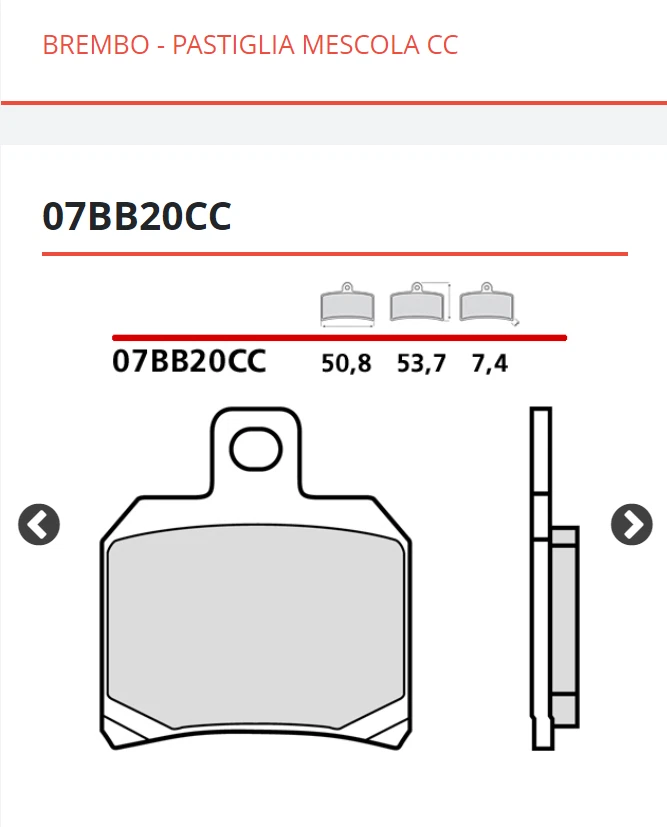 Brembo Brake Pads Front + Rear KTM RC8 R 1190 2010-2015 Foto 3 de 4