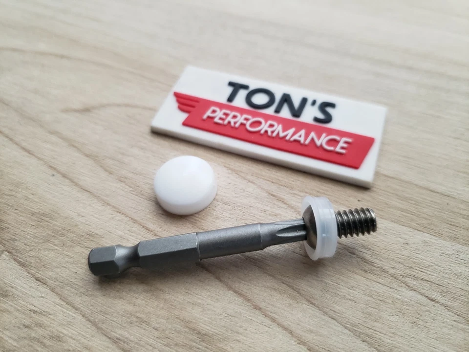 Stainless Steel Anti Theft Torx Bolt Harley Seat Mounting Rear Fender White Cap - Image 3 of 3