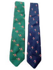 Cape Cod Neckwear Santa Golf Tennis Green Blue Vintage Mens Tie Lot
