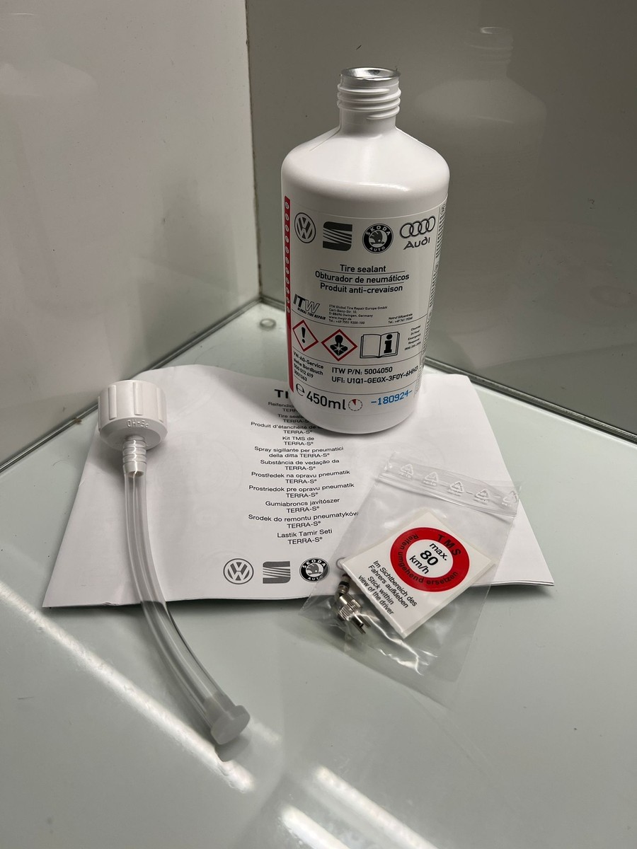 VOLKSWAGEN AUDI SEAT SKODA TYRE PUNCTURE REPAIR SEALANT GENUINE