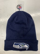 Seattle Seahawks NFL Team Headwear Embroidered Beanie - Blue NWT D1