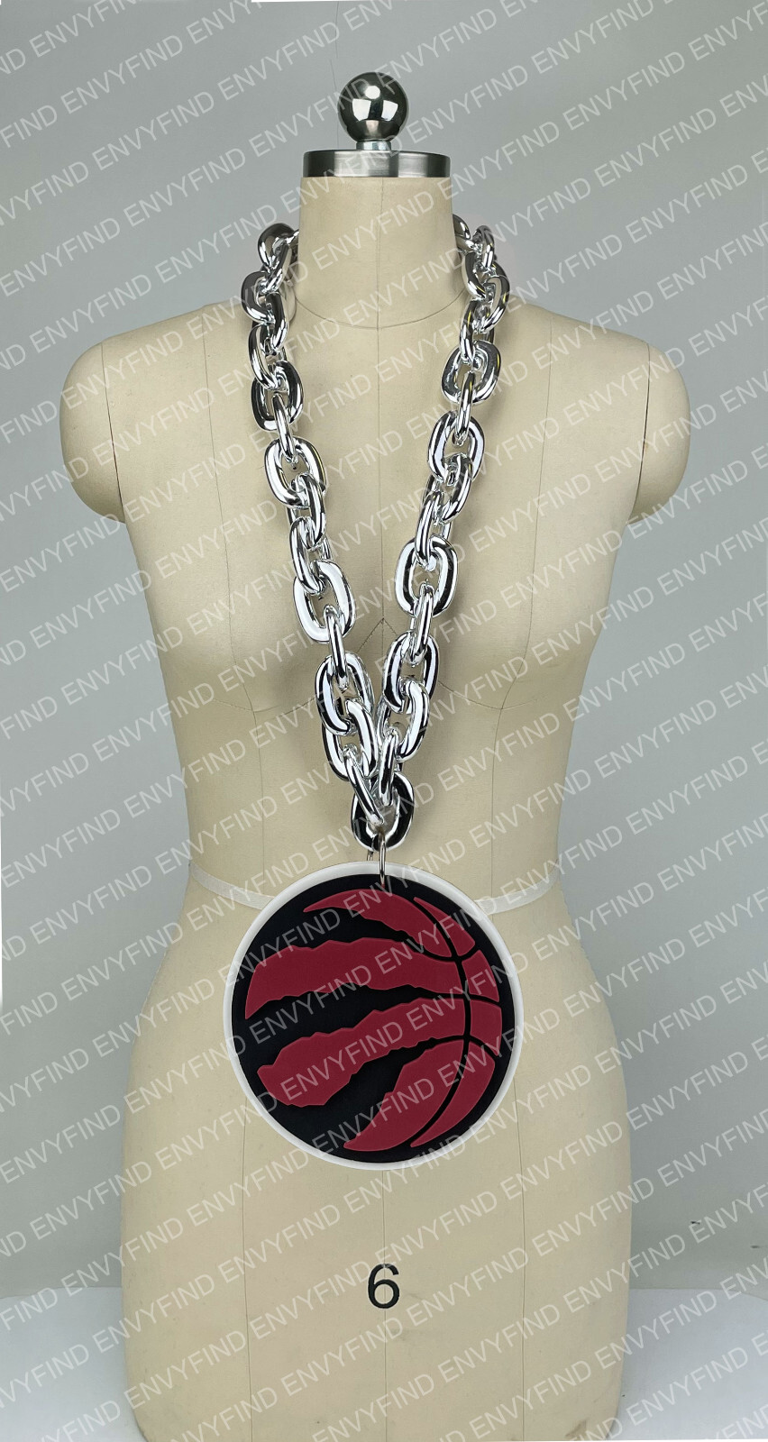 Silver Toronto Raptors Chain New NBA TORONTO RAPTORS Gameday BIG Fan Chain SILVER Fanchain | eBay