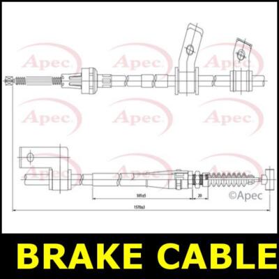 Handbrake Cable Parking Rear Left FOR SUZUKI JIMNY 1.3 98->ON Petrol Apec