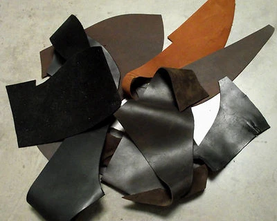 MARKENLOS Pezzi di cuoio scampoli di pelle pelle bovina pelle spessa, fodero per coltello in pelle artigianale
