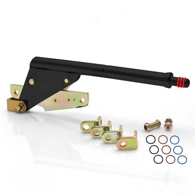 Black Emergency Parking Hand E-Brake Lever Handle Assembly Floor Mount Hot Rod