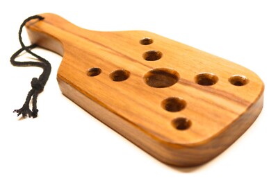 Walnut Wood X Pattern Exotic Spanking Paddle [Limited Edition 9 Holes Wood]