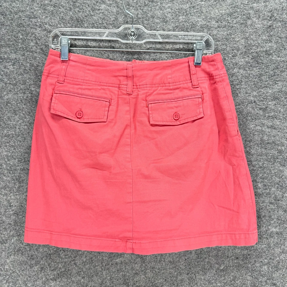 Sonoma Skort Mujer 6 Rosa Denim Lavado Medio Línea A Midi Tiro Medio Bolsillos Informal Foto 2 de 4