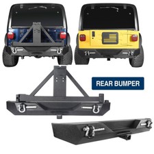 Hooke Road Rear Bumper Wled Lights D-rings For 1997-2006 Jeep Wrangler Tj Hooke Road Rear Bumper Wled Lights D-rings For 1997-2006 Jeep Wrangler Tj