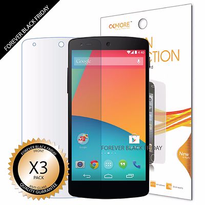 LG Google Nexus Screen Protector 3x Anti-Glare Matte Cover Guard Shield 