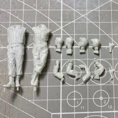 Figurines Résine 1/35 Hobby Fan - équipage Char US WWII, 2 Soldats, Pour Maquettisme Militaire