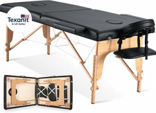 Massage Table Portable Wooden Lash Bed 24" Wide Massage Bed Foldable Beauty Spa