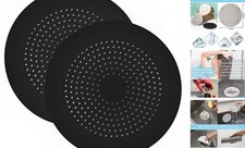 2 Pack Shower Drain Hair Catcher, Silicone Drain Cover with New Black 2pack