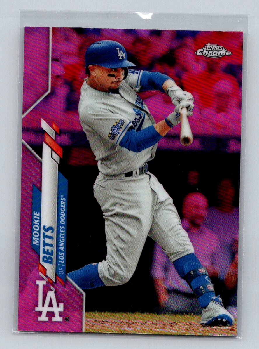 2020 Topps Chrome #100 Mookie Betts Pink Refractor