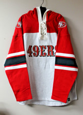 New NFL San Francisco 49ers lacer style old time mid weight cotton hoodie men XL