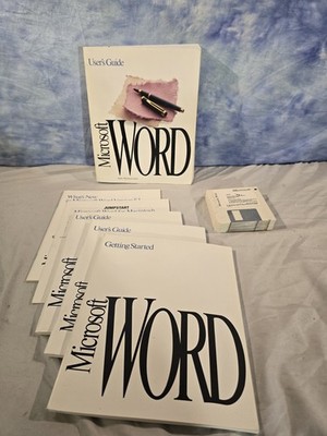 Microsoft Word 5.1 for Apple Macintosh User Guides & Floppy Disks Lot (1992)