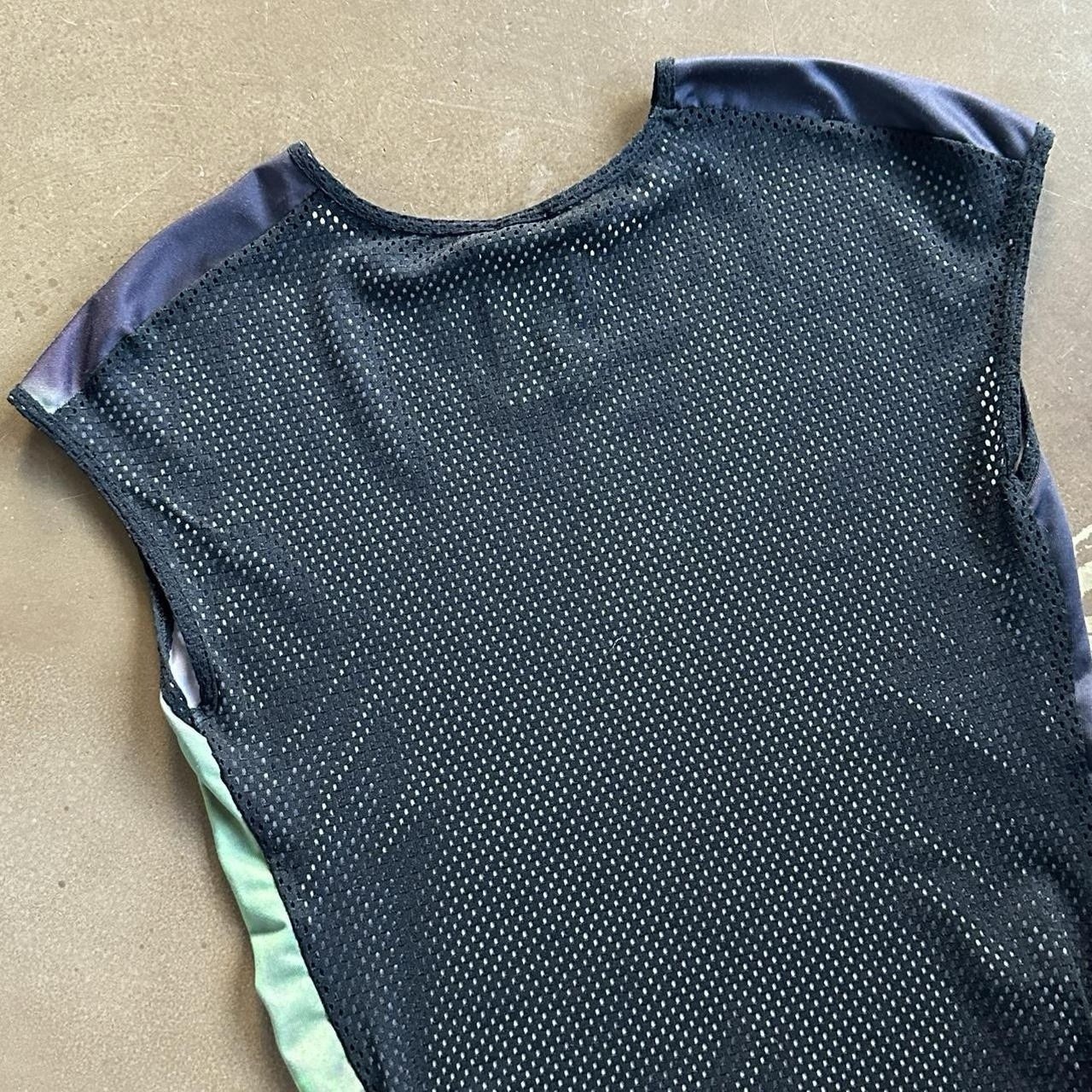 Plein Sud Jeans Rare Vintage Frog Tank Top Fishnet Mesh Back Graphic Green 36 4 image 5