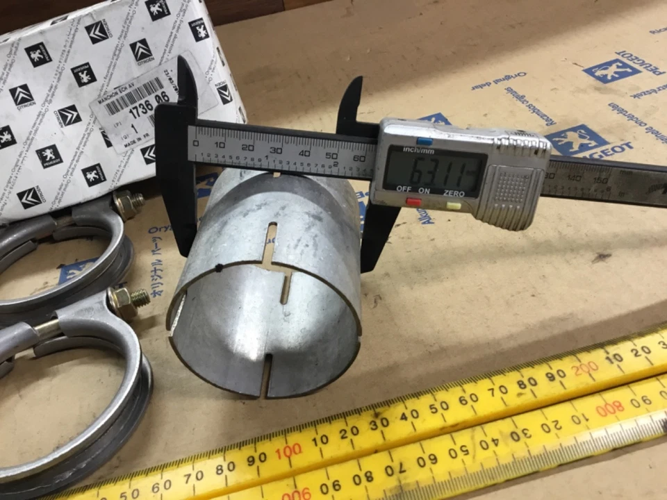 Genuine Peugeot 605 citroen XM 60MM I/D SLEEVE & 2 x 64mm Norma exhaust clamp - Image 2 of 4